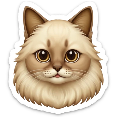 
Siamese cat: ong hair fur sticker