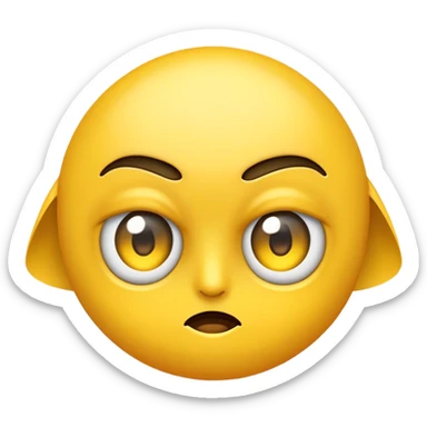 Bombastic side eye yellow default emoji sticker