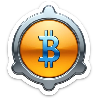crypto currency symbol  named CryptoTap think more a tap or faucet  now add more about cryptocurrencyis sticker