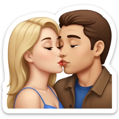 beautiful romantic kiss couple sticker
