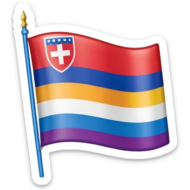 A slovak flag combined with a gay flag sticker
