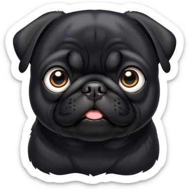 black pug sticker