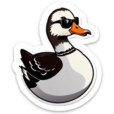 Goose wearing sunglasses sticker