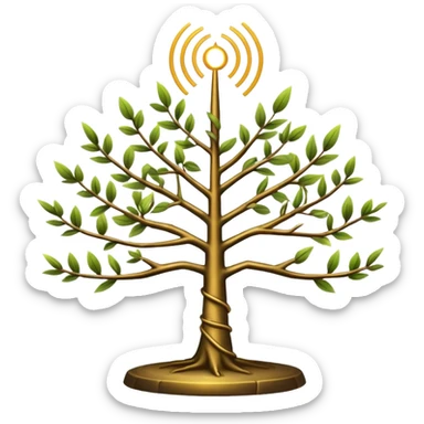 Annunaki tree from Garden of eden, that is actually a ancient tech antenna sticker