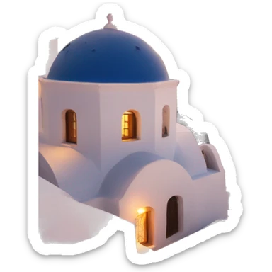 santorini sunset sticker