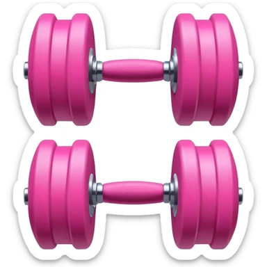one pink dumbbell, single fitness weight sticker