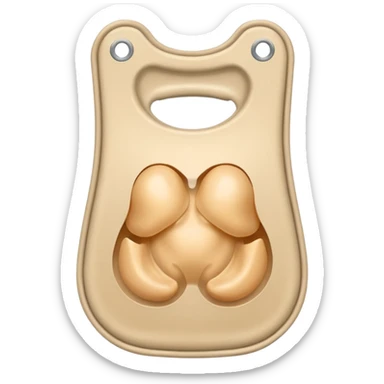 ostomy bag in beige sticker