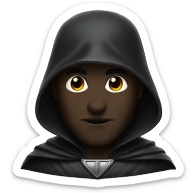 A dark, blackened antiheroic superhero sticker