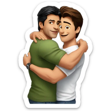 Shahrukh Khan hug with Salman Khan sticker