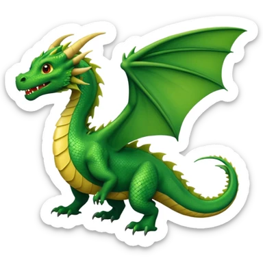 a dragon flying sticker