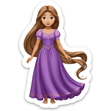 Rapunzel con el pelo marrón sticker