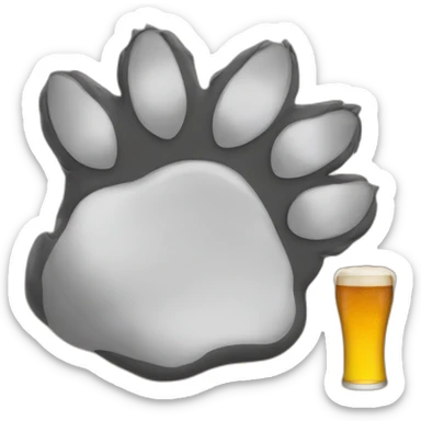 bear claw with a beer sticker