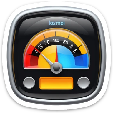 a bar with a meter that has different colors on it  sticker