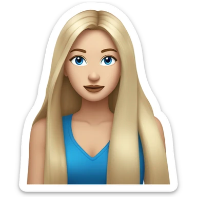 beautiful woman, long straight blonde hair, blue eyes kissing beautiful woman, long straight brown hair, blue eyes,  sticker