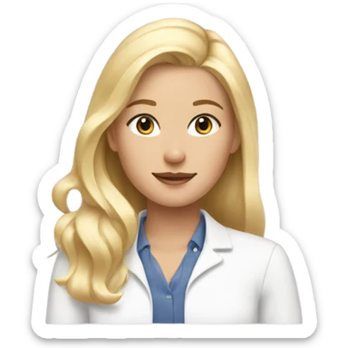 blonde girl doing skincare preppy sticker