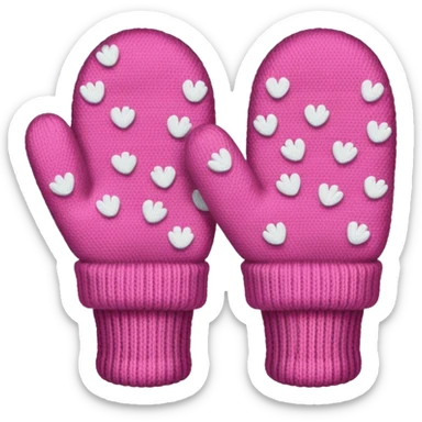 pink pair of mittens sticker