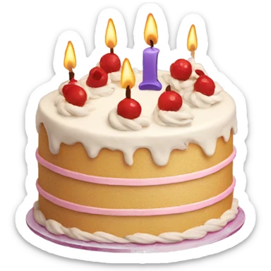 Cake birthday sticker