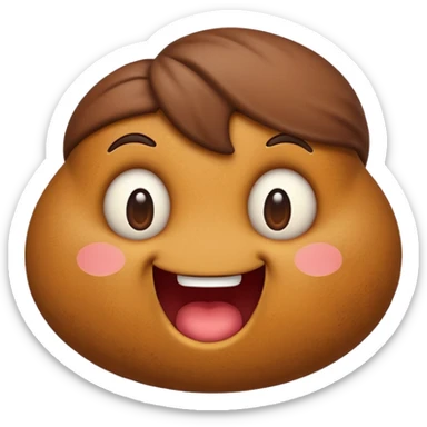 Poo emoji winking sticker