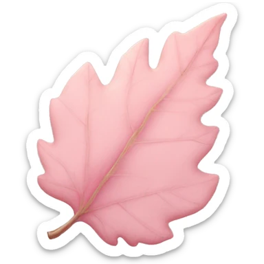 Light pink autumn leaf sticker