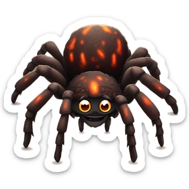 Lava themed tarantula sticker
