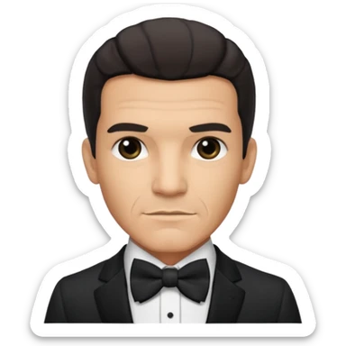 Antonio Banderas with suit with bow tie sticker