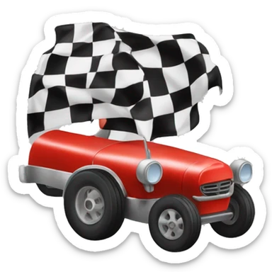 coche de carreras del payaso sticker