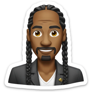 snoop dogg with cornrows sticker