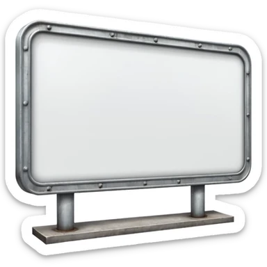white billboard on the street sticker
