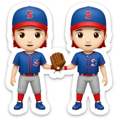 quiero dos equipos enemigos de baseball  sticker