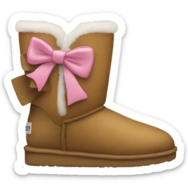 Uggs with a bow sticker
