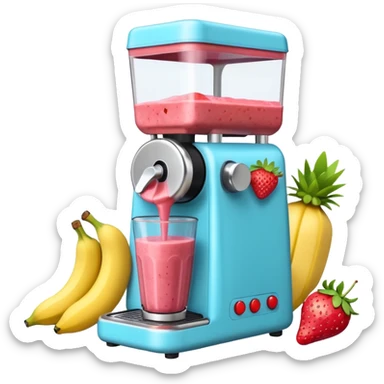 A SMOOTHIE MACHINE BUT THE LID ISN'T ON SO THE SMOOTHIE SPLASHES OUT AND MAKES A MESS sticker