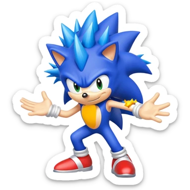 Make sonic the hedgehog to a pose sticker