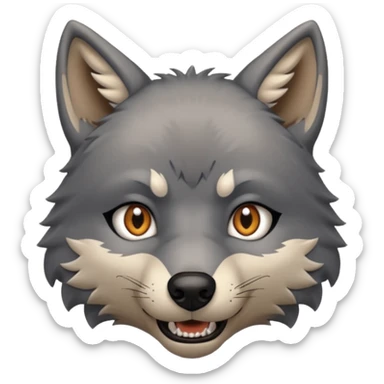 the wolf in the little red riding hood story sticker
