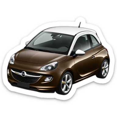 Brown Opel Adam with white roof sticker
