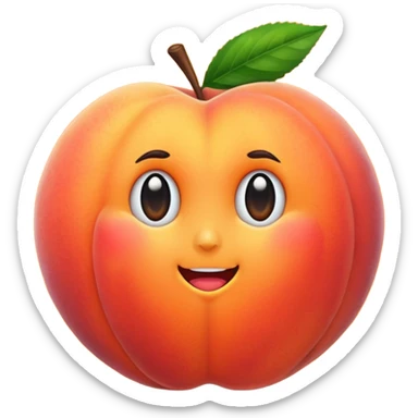 Peach sticker
