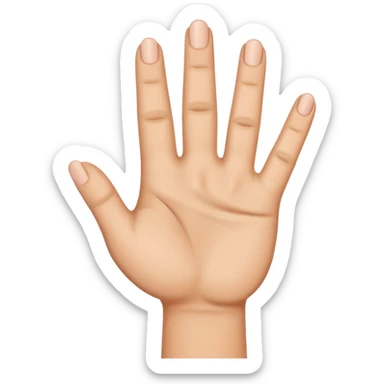 4 finger tucked away sticker