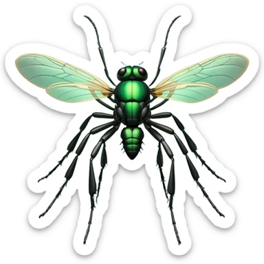 Create a highly polished, 3D game UI–style illustration of a   FLY sticker