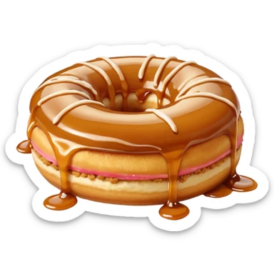 Small doughnuts with a very crumbly biscoff crumble on top and sauce drizzled only  sticker