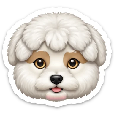 bichon frise face sticker