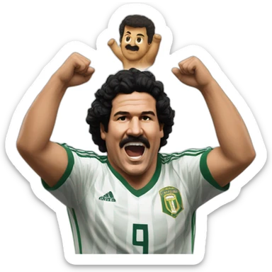 pablo escobar goal celebration sticker
