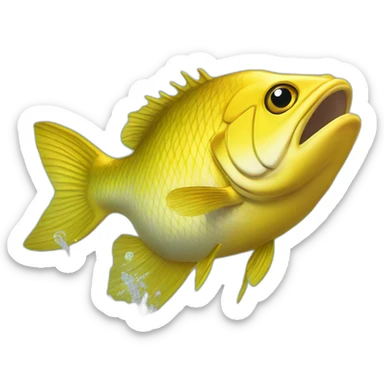 The Big Yellow Croaker Leaping Out of the Water sticker