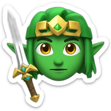 Zelda avec une épée dans la main sticker