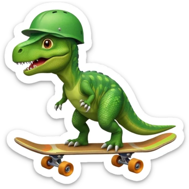 Dinosaur on a skateboard sticker