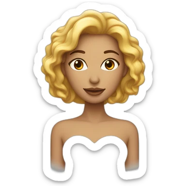 Femme peul voilée de teint clair avec un air amoureuse sticker