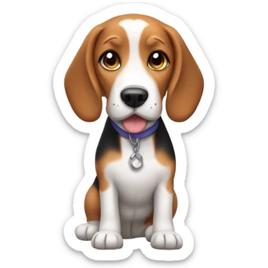 Beagle Ang girl sticker