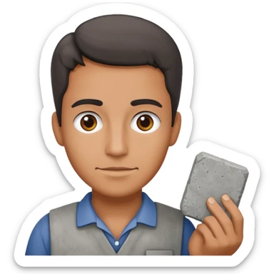 Un portugais avec du ciment dans les mains  sticker