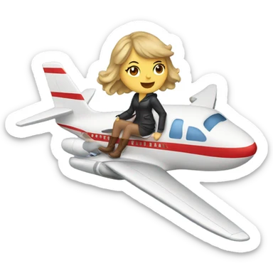 Taylor Swift riding an airplane sticker