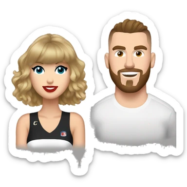 Taylor Swift and Travis Kelce sticker