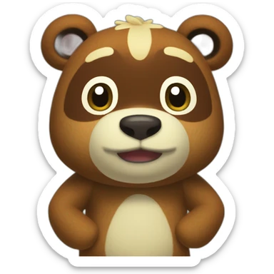 tom nook animal crossing sticker