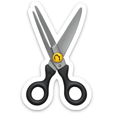 Two scissors scissoring sticker